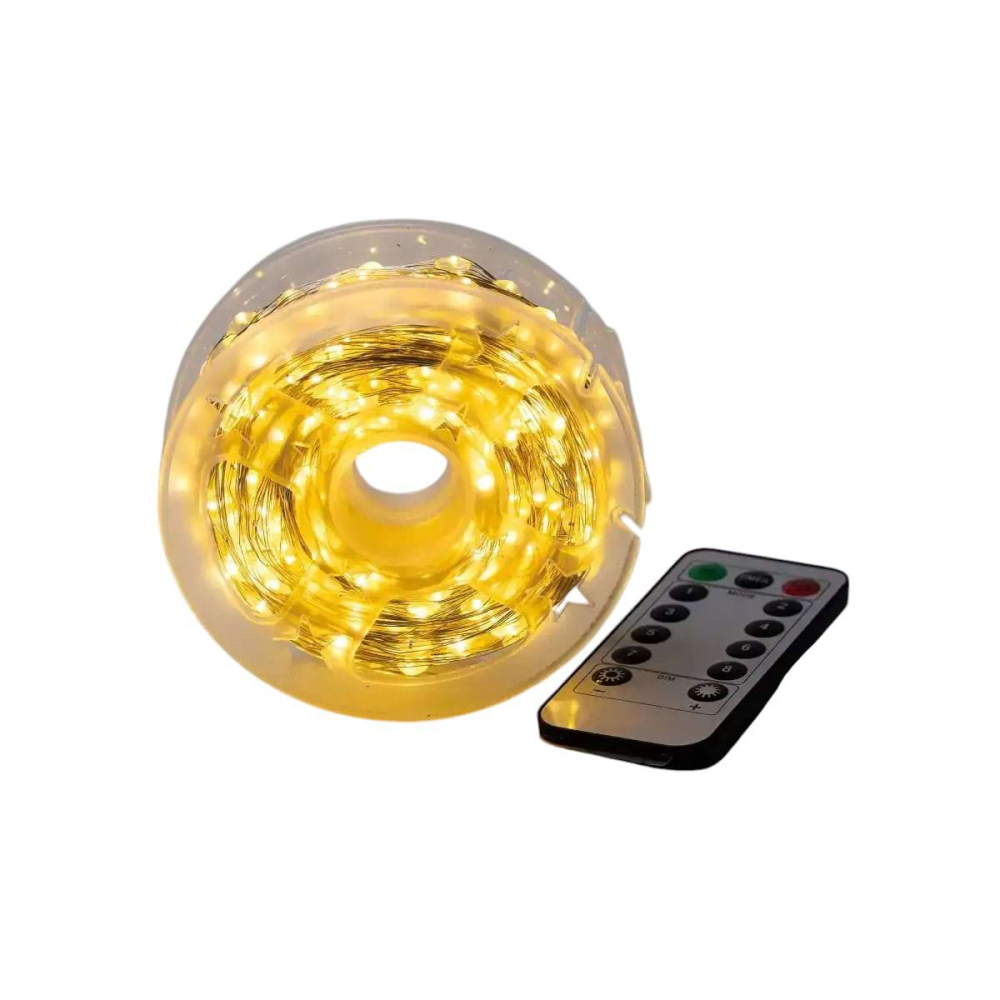 Гірлянда "Роса" 100м, 1000 LED, білий провід, жовтий Київ - фото 4