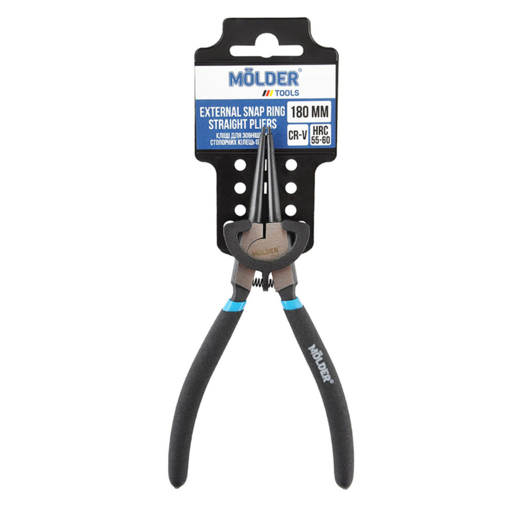 Кліщі Molder для зовнішніх стопорних кілець, прямі Cr-V 180мм Киев - изображение 1