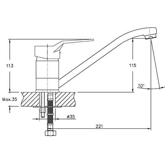 Змішувач для кухні Haiba Zeon 004   ( HB0408 ) 34540 Харьков