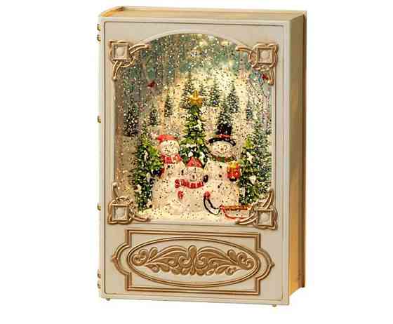 Нічник новорічний музичний Xmas WDL 24023B 3579, сніговики Вінниця