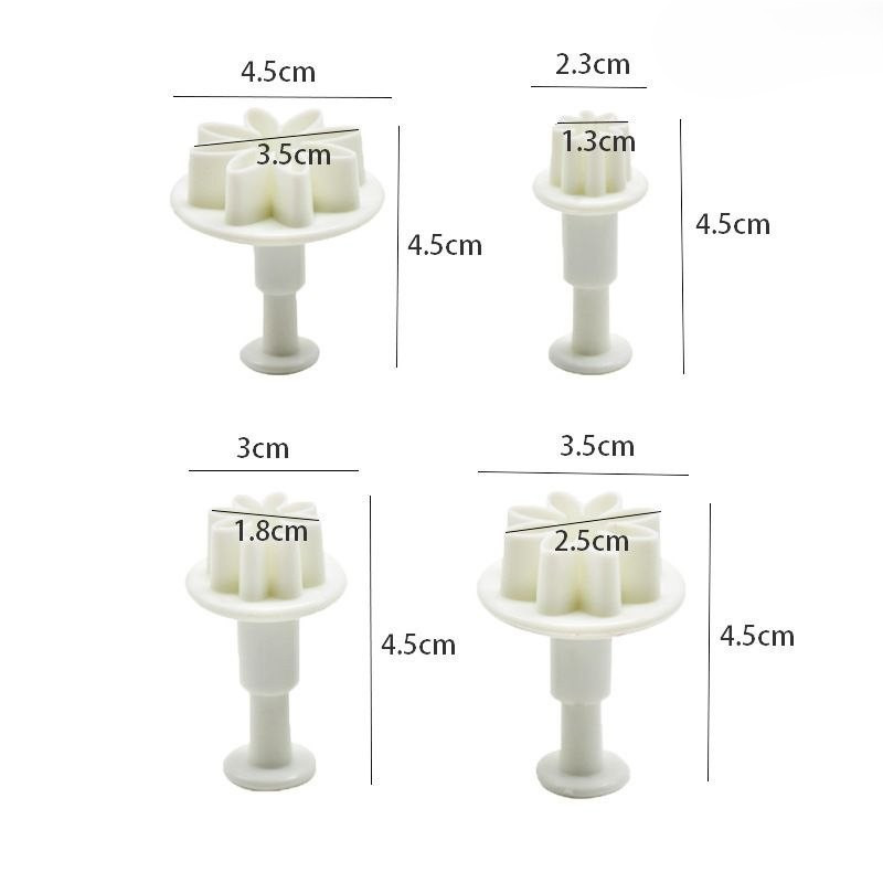 Набор кондитерских плунжеров Ромашки 4 штуки белый Киев - изображение 5