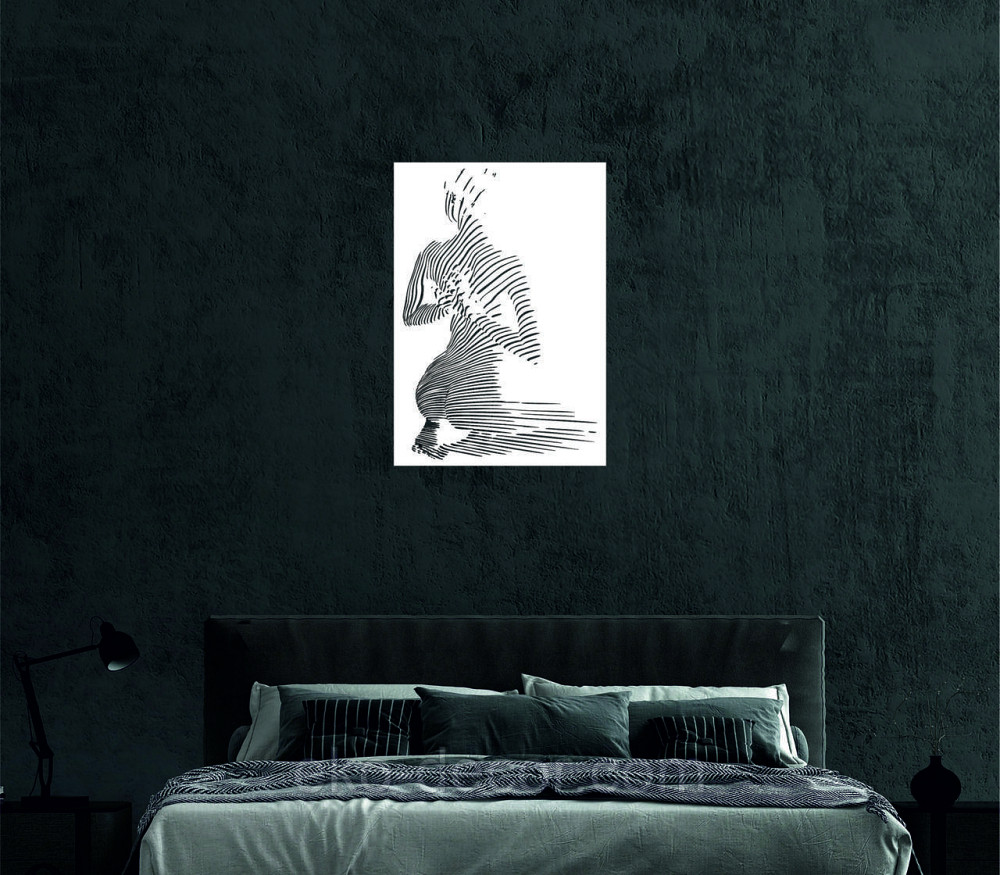 Декоративне настінне Панно «Жіноче тіло», Декор на стіну 90*62 см, Білий Київ - фото 4