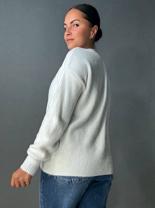 Светр жіночий Fancy Matinee 5977 ангора базовий, білий, one size Київ - фото 13