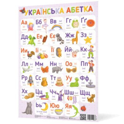 Плакат Українська абетка А2 формату (594х420 мм), шт Київ - фото 1