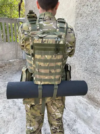 Каримат каремат  коврик эва тактический армейский для теплоизоляции с резинками Черный темный Одесса