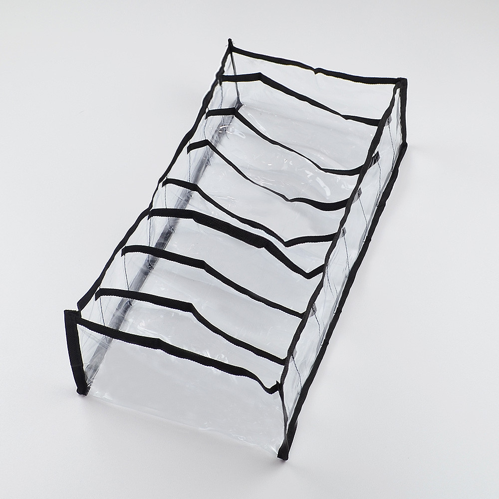 Прозрачный органайзер для трусиков и носков 8 ячеек M Pvh-m-black (Чёрный) Сумы - изображение 3