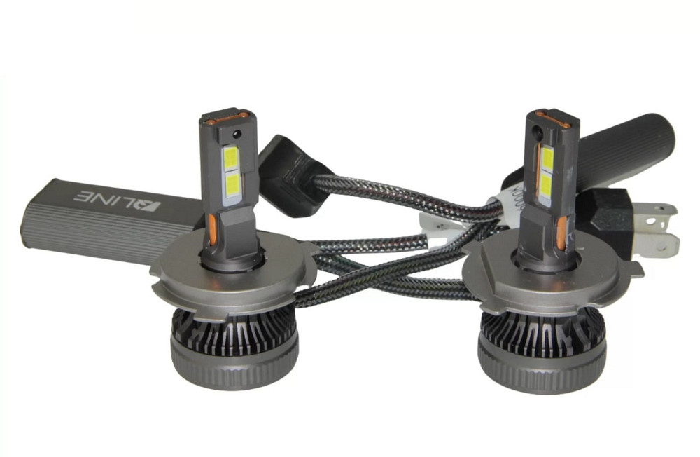 Комплект светодиодных ламп QLine DualVision H4 (P43t) 65W Canbus 6000K 12V Харьков - изображение 3