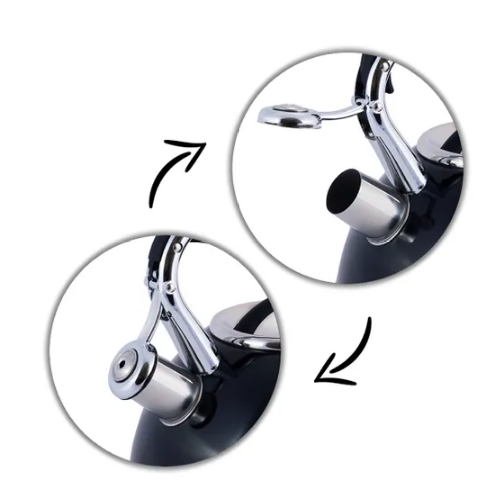 Чайник 2,7л нержавіюча сталь зі свистком з ручкою "soft-touch" (білий,беж,чорний) 0696BL KAMILLE Житомир - фото 8