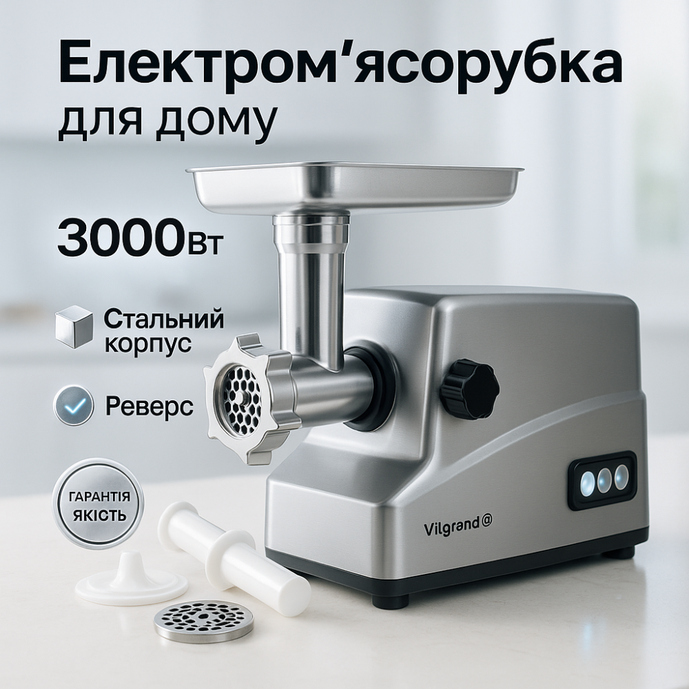 Мясорубка с мощным двигателем, Мясорубки для ресторанов, Электрическая мясорубка для изготовления фарша NJ-61 Львов - изображение 18