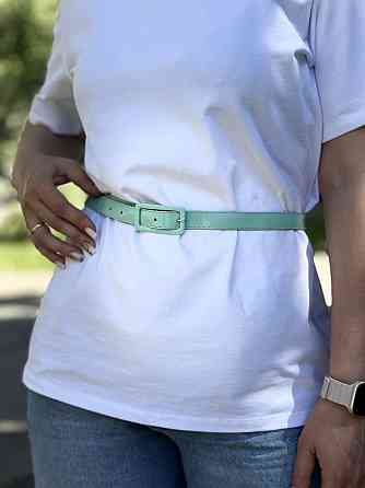 Ремінець лакований вузький "Milano" М'ятний Київ