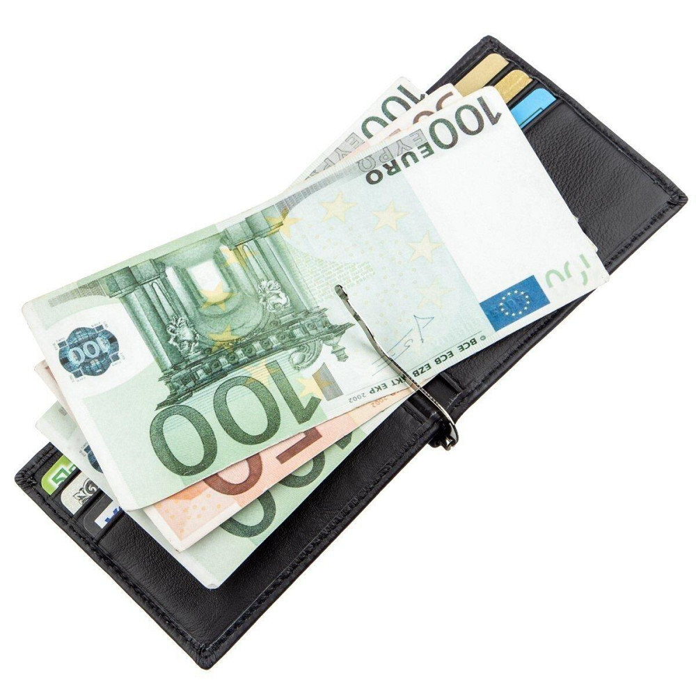 Зажим с монетницей на молнии ST Leather 18948 Черный Киев - изображение 3