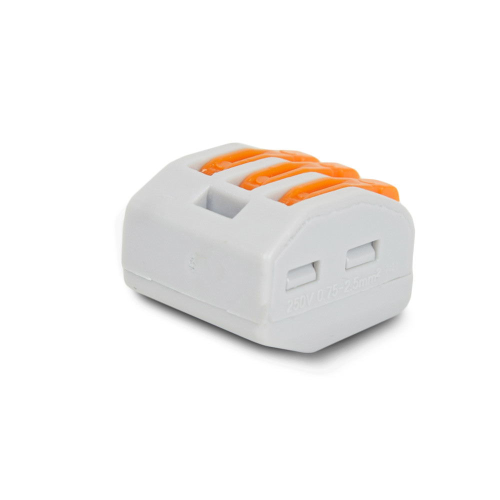 Клема швидкого монтажу з важелями на 3 дроти 222-413 Київ - фото 3