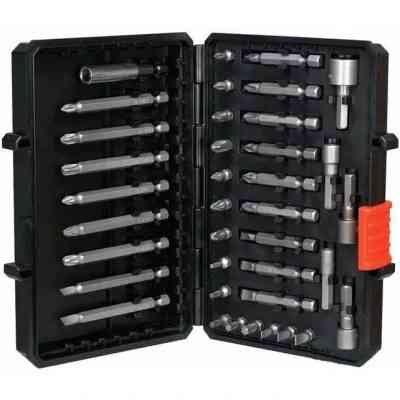 Набір біт Black&amp;Decker PH0,PH1,SL4,SL6,Pz1,Pz2,Тx10,Тx20,L 25,50,75 мм,38 шт, кейс (A7202) Вінниця