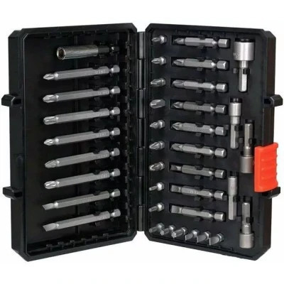 Набор бит Black&Decker PH0,PH1,SL4,SL6,Pz1,Pz2,Тx10,Тx20,L 25,50,75 мм,38 шт, кейс (A7202) Винница - изображение 1
