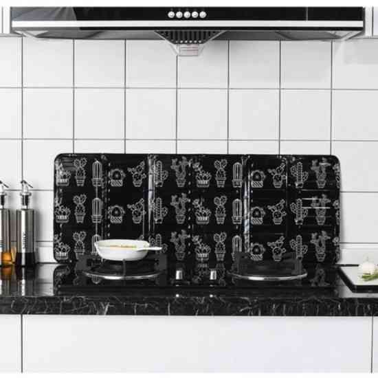 Захисна складана панель екран фольга для газової плити від бризків Кактуси Вінниця