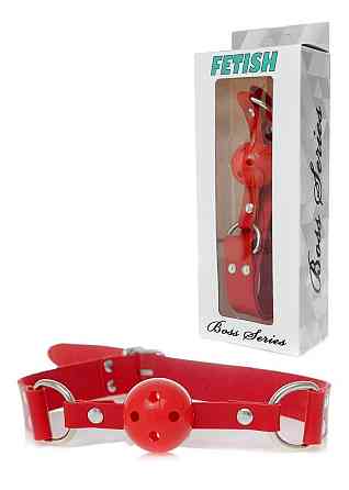 Кляп червоного кольору Knebel-Ball Gag - Fetish Boss Series Sex Aura Київ