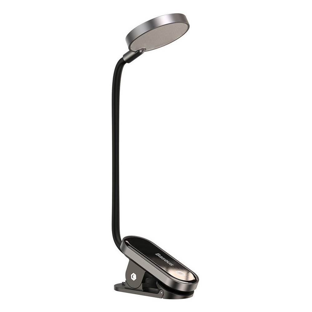 Універсальна акумуляторна LED лампа на кліпсі Baseus Comfort Reading Mini Clip Lamp DGRAD-0G (Темно-сіра) Миколаїв - фото 1