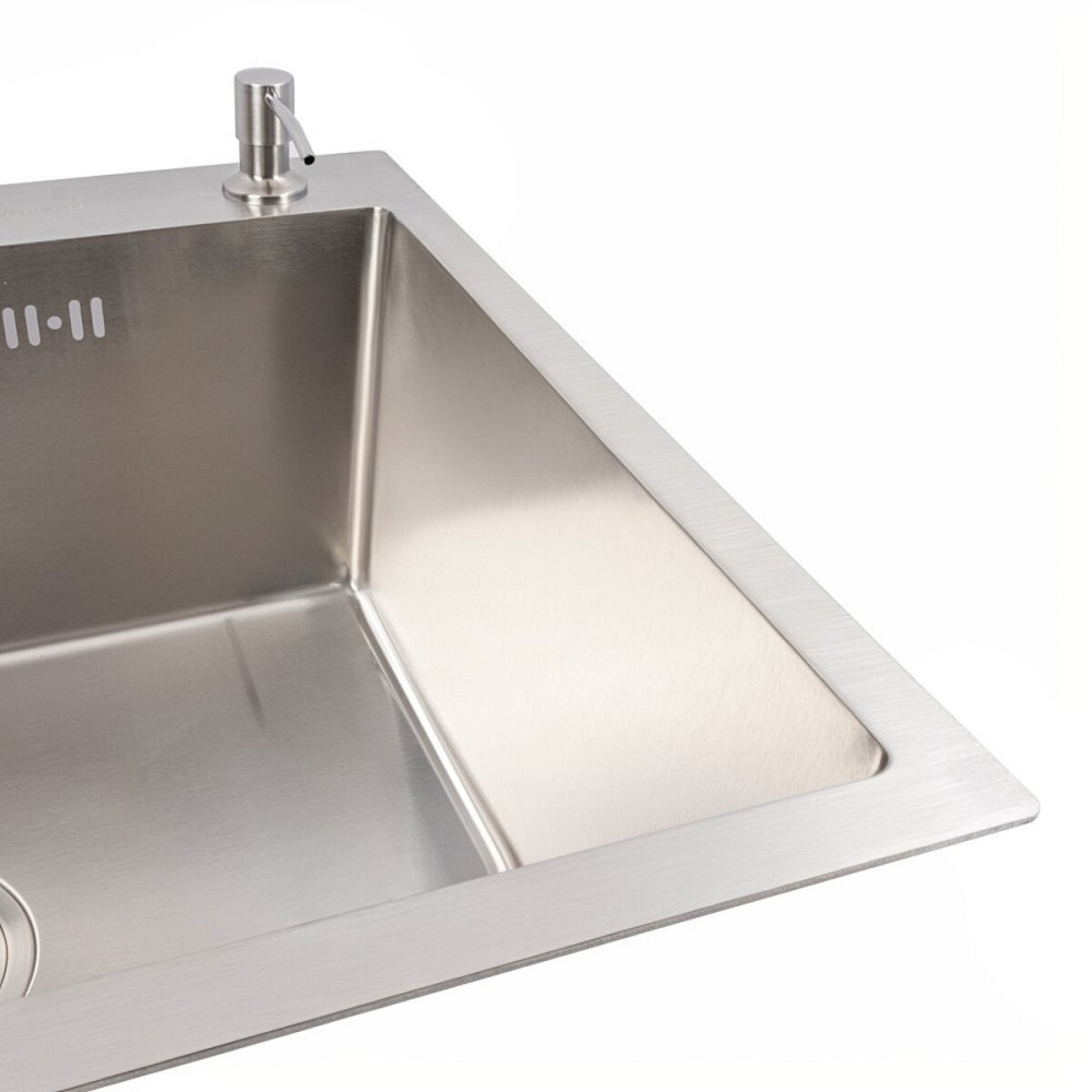 VALESO Кухонна мийка нержавійка 60*50 VALESO Handmade ECN (2,0/0,5) Коломия - фото 3