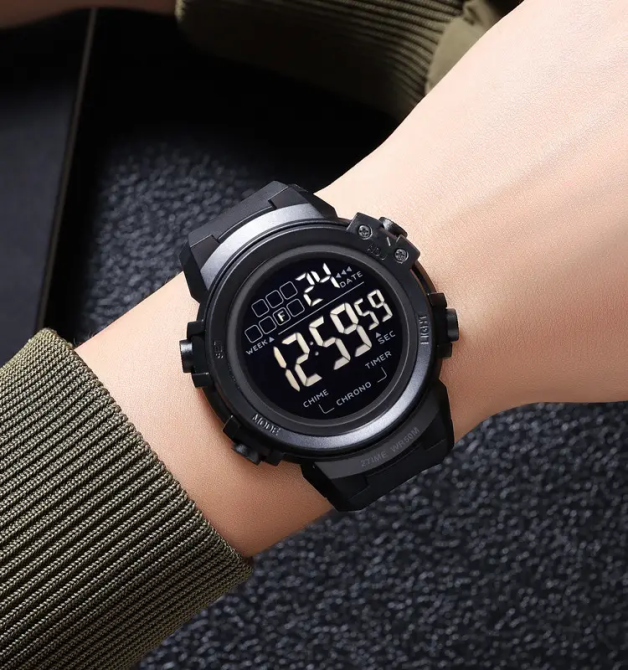 Годинник чоловічий наручний спортивний Skmei 2260 (Чорний з чорним) Вінниця - фото 6