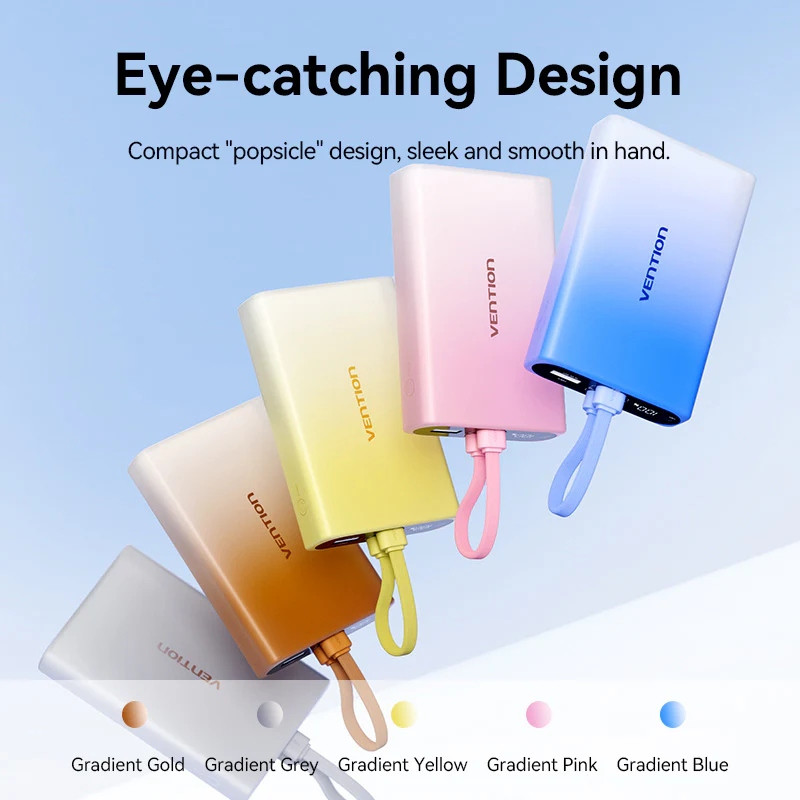 УМБ Vention 10000mAh 22,5W PD, USB-A, USB-C In/Out, Lightning In/Out, Blue Винница - изображение 5