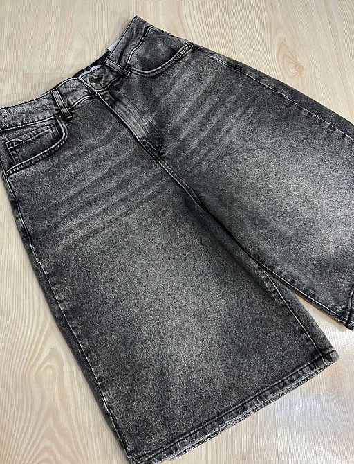 Шорти жіночі джинсові Zeo Basic 4868 бермуди великі розміри сірі, сірий, 40, 40, 78 см, 106 см Київ - фото 3