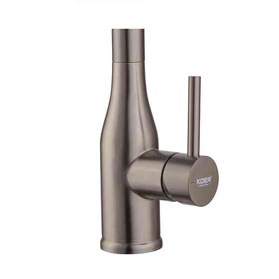 Кухонный смеситель Koer KI-70026-07 с черным силиконовым изливом KR5211 Харьков