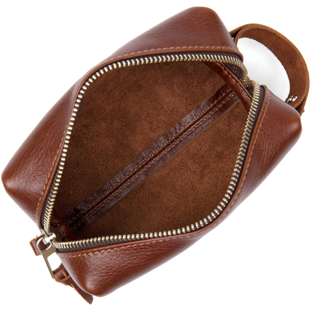 Мужская косметичка из натуральной кожи GRANDE PELLE 11414 Коричневый Киев - изображение 5