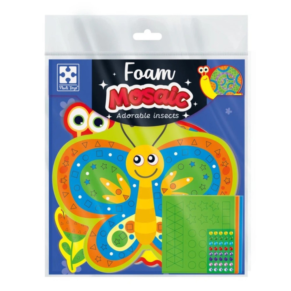 Набір для творчості "Чарівні комашки" VT4511-23 з м'якою мозаїкою та стразами Вінниця - фото 1