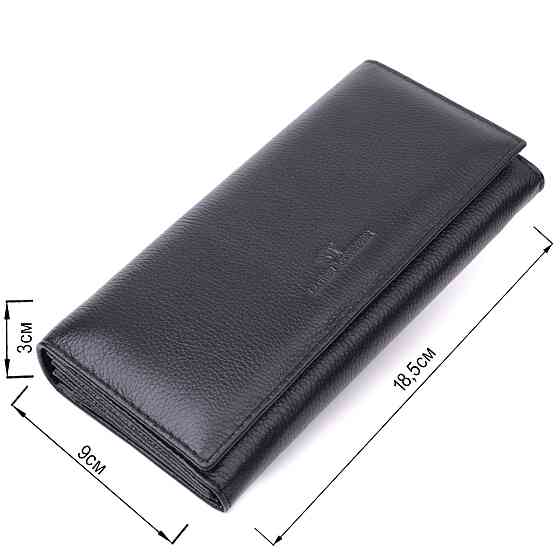 Удобный женский кошелек из натуральной кожи ST Leather 22523 Черный Киев
