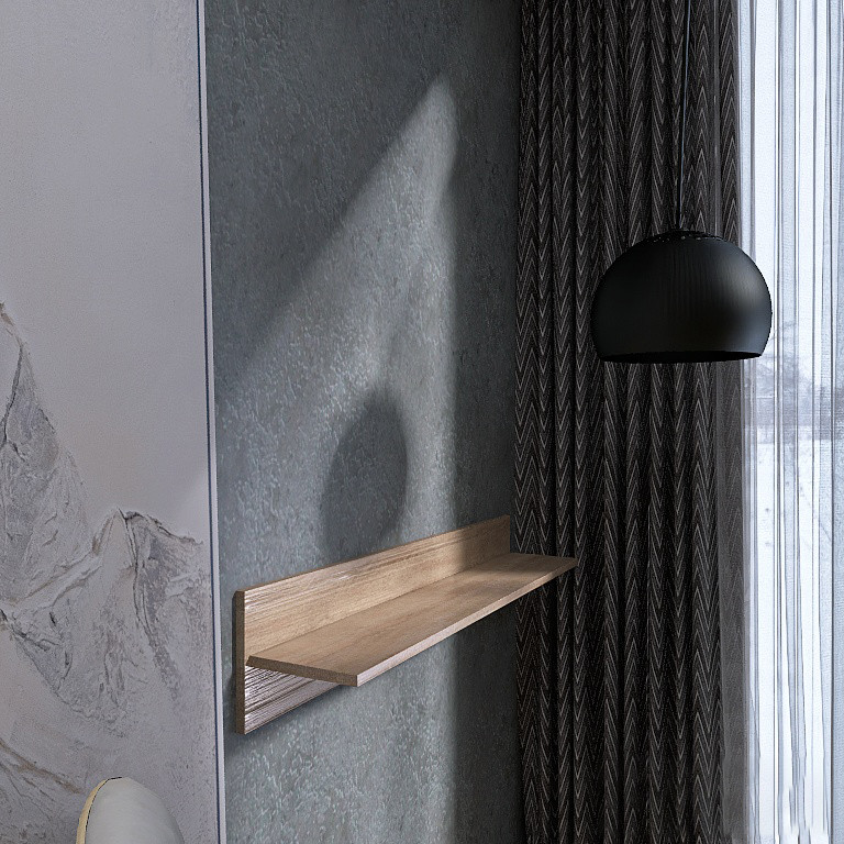 Полиця навісна Еверест ПЛН-1 Лайт Дуб сонома (DTM-4665) Львів - фото 4