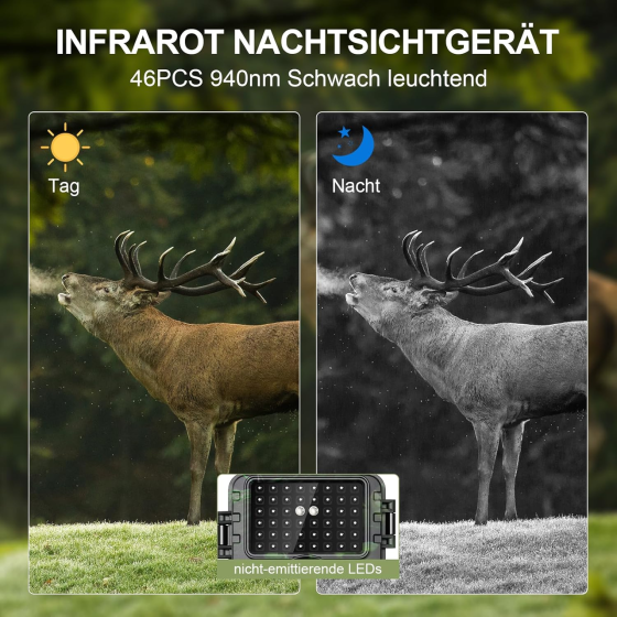 Фотопастка Lutranstra PR5000 Wi-Fi 4K 60Мп: Камера для дикой природы с датчиком движения 0.1с, Ночное видение 25м, IP66 + SD 32GB Киев