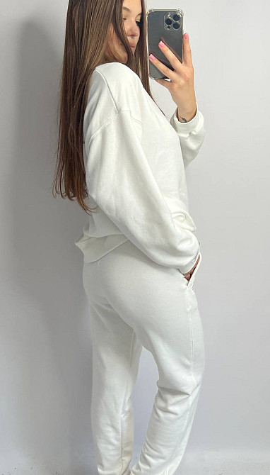 Костюм спортивний жіночий трикотажний Молочний XS-S Харків - фото 4