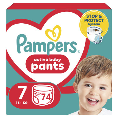Подгузники Pampers трусики Pants Giant Размер 7 (17+ кг) 74 шт. (8006540069622) Винница - изображение 1
