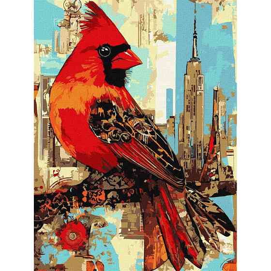 Картина за номерами "Міська пташка" ©art_selena_ua KHO6732, 30х40 см Вінниця