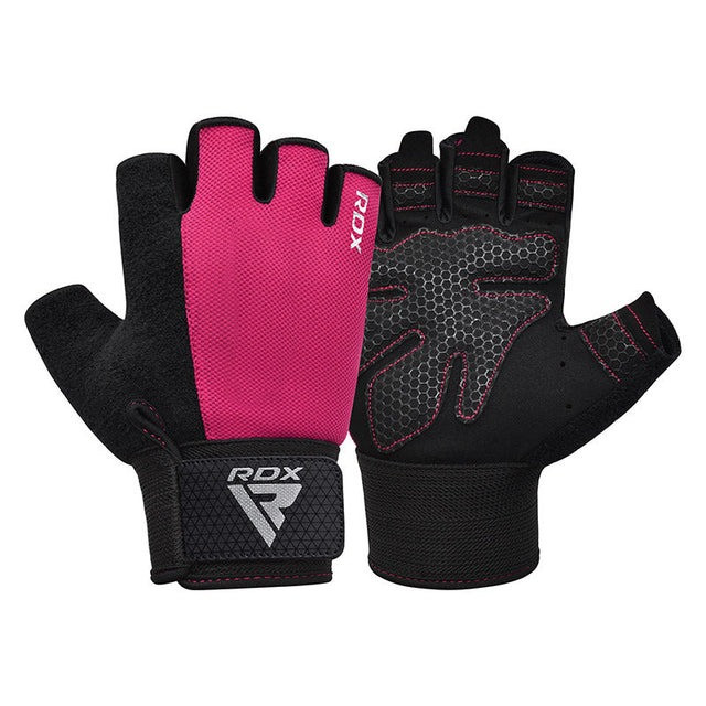 Рукавички для фітнесу RDX W1 HALF PINK PLUS-M Каменское - изображение 3