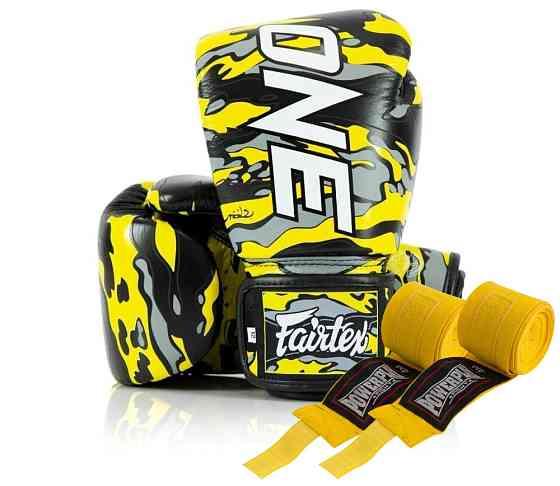 Боксерські рукавиці Fairtex BGV-ONE X STBG (натуральна шкіра) 10 унцій (бинти в комплекті) Каменское