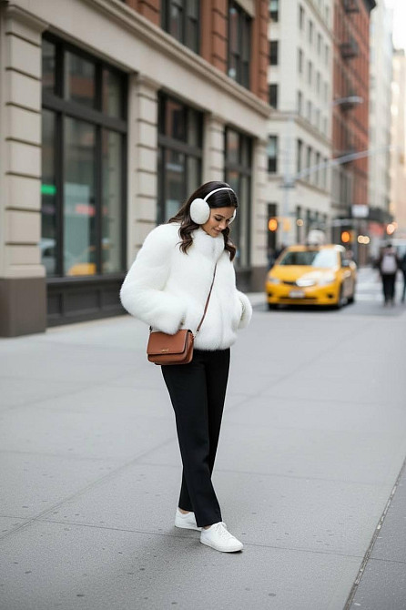 Жіночі хутряні навушники Rex Чорний Харків - фото 3