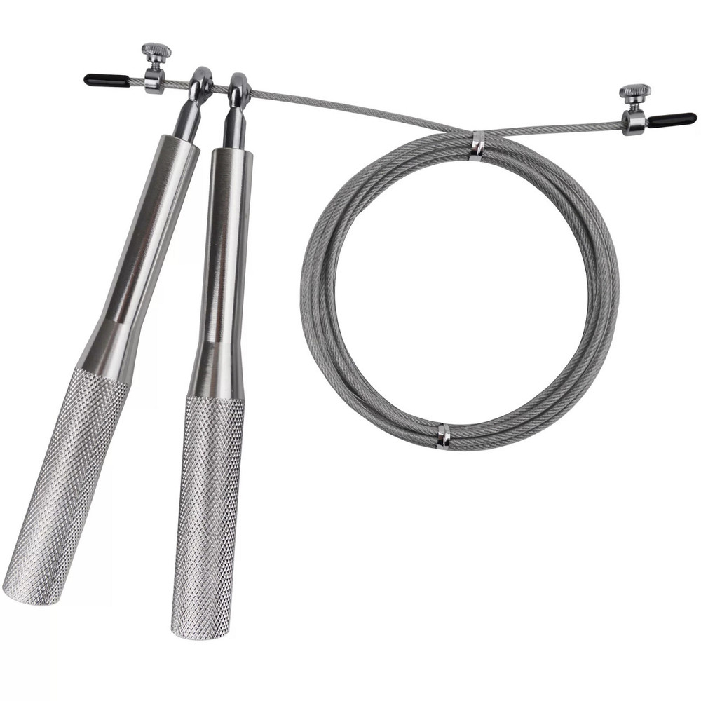 Скакалка швидкісна на підшипниках алюмінієва PowerPlay 4207 Elite Jump Rope Срібна (3m.) Київ - фото 4