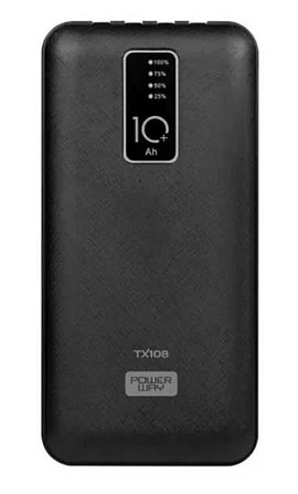 Портативный внешний аккумулятор Power Bank Powerway TX108 10000mAh (Черный) Винница - изображение 4