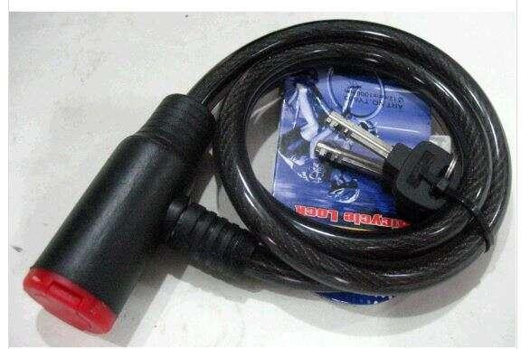 Замок на колесо (трос 1000*12mm) (с ключом) (черный) Мукачево - изображение 1