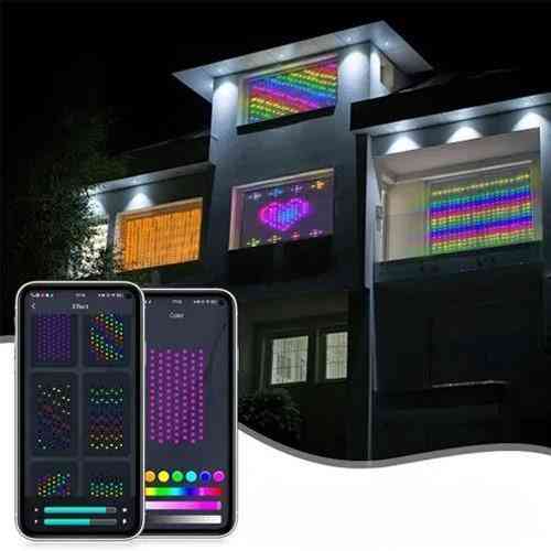 Гирлянда штора занавес  RGB 400 LED 3x2 м Bluetooth пульт ДУ USB 5В 20 нитей светодиодная Киев