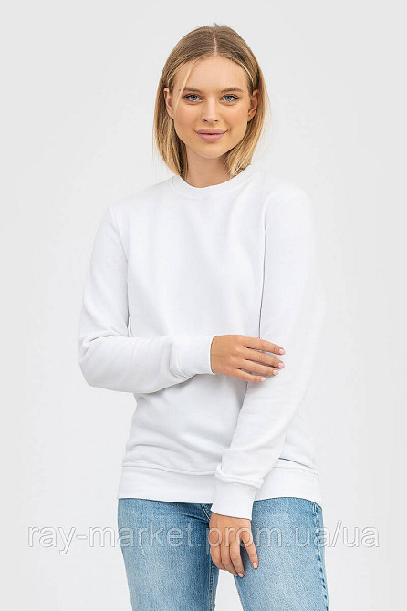 Свитшот базовый утепленный Ray Basic женский белый (U0301W-White) XL Киев - изображение 2