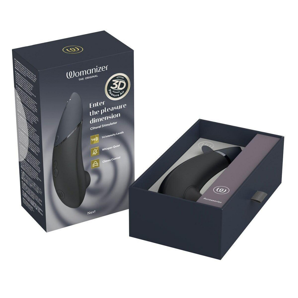 Вакуумный клиторальный стимулятор Womanizer Next Black, 3D Pleasure Air, 14 уровней интенсивности Sex Aura Киев - изображение 8