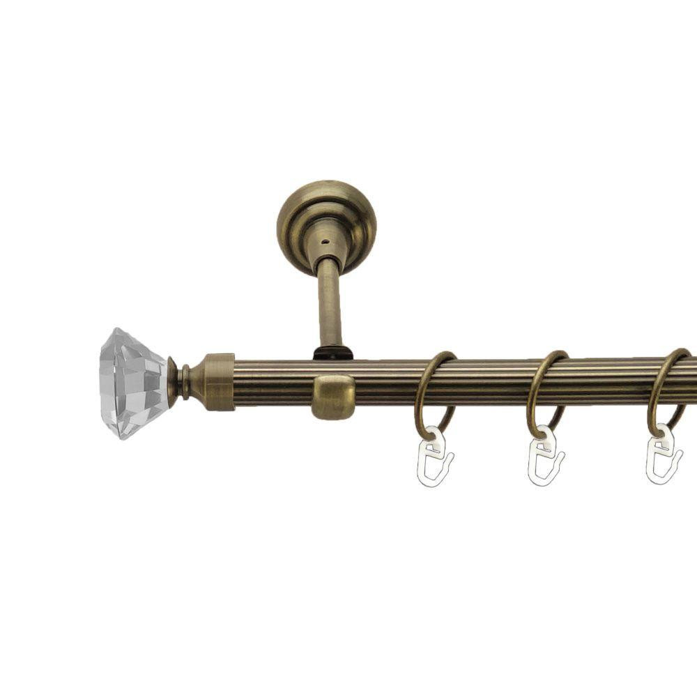 Карниз Orvit Спектралія металевий однорядний відкритий рифлена труба кільце металеве Антик 19 мм 200 см Львов - изображение 1