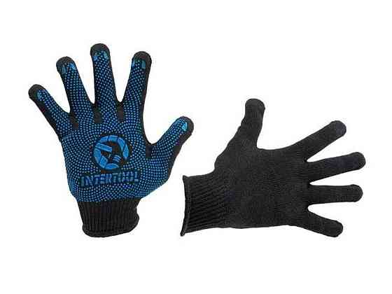 Перчатки робочі р.10 трикотажні (синя) SP-0132 ТМ INTERTOOL Київ