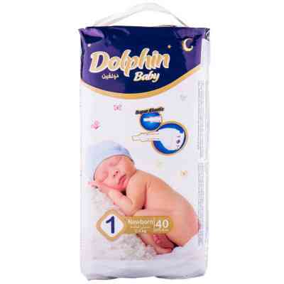 Подгузники Dolphin Newborn 2-5 кг 40 шт (8680131204038) Винница