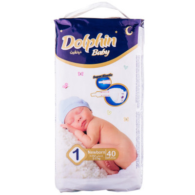 Подгузники Dolphin Newborn 2-5 кг 40 шт (8680131204038) Винница - изображение 1
