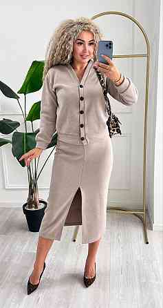 Женский невероятный костюм кардиган+юбка ангора вязка на трикотаже Моко, 50/52 Одесса