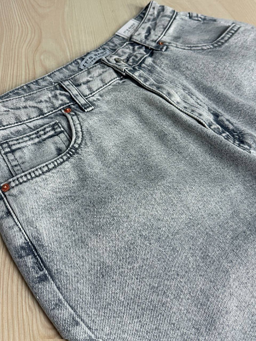Джинсы женские Its Basic 2775 STRAIGHT FIT прямые свободные с разрезом и стразами серые, серый, 40,  Одесса - изображение 9