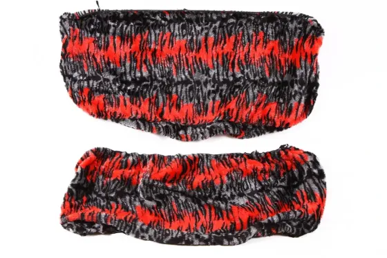 Чехли на сидіння хутра хутряний чорний/серий/червоний Вінниця